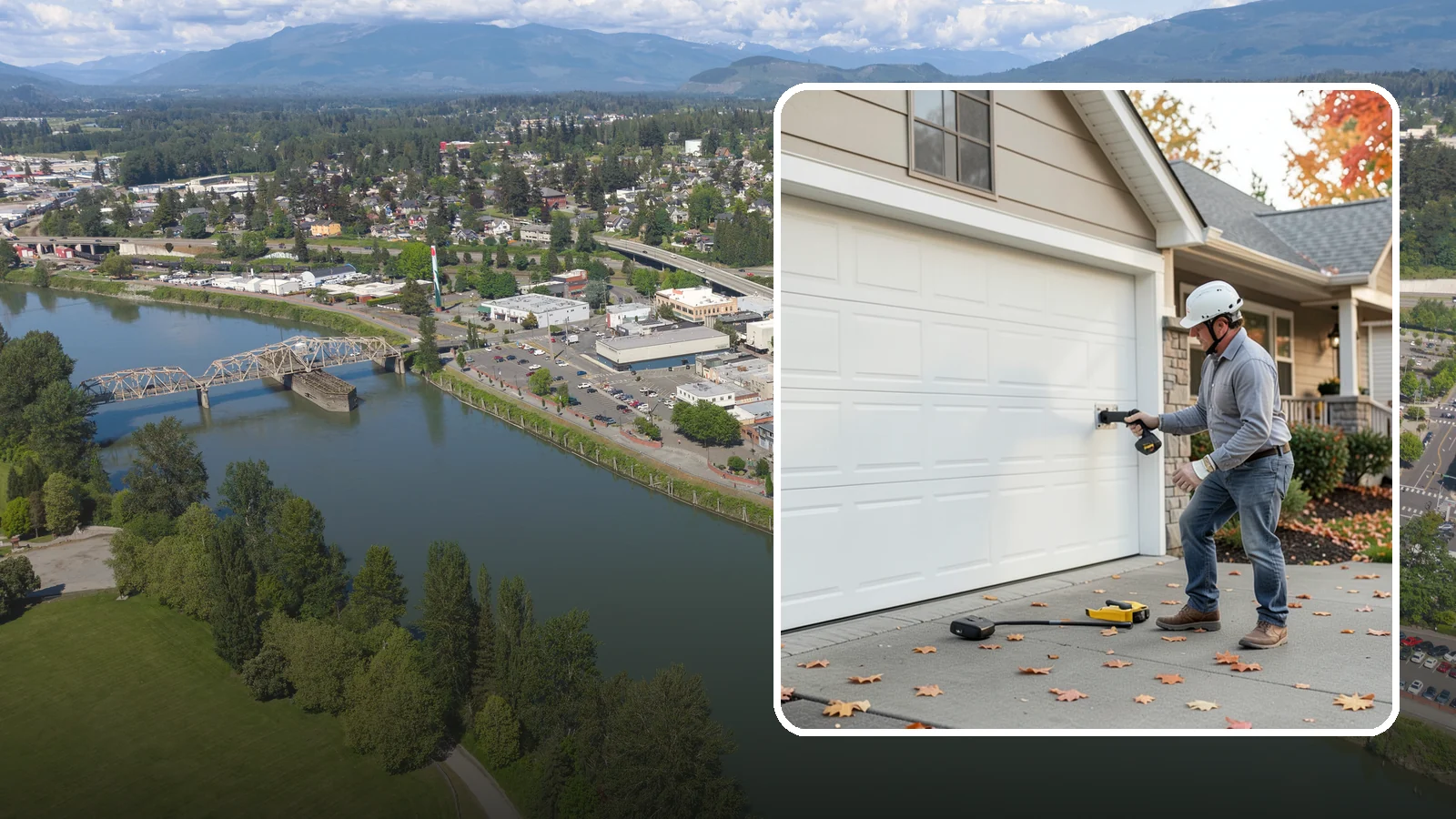 Garage Door Opener Installation in Mount Vernon, Skagit County, WA - Installing a reliable, quiet garage door opener with modern safety sensors and smart-home connectivity.