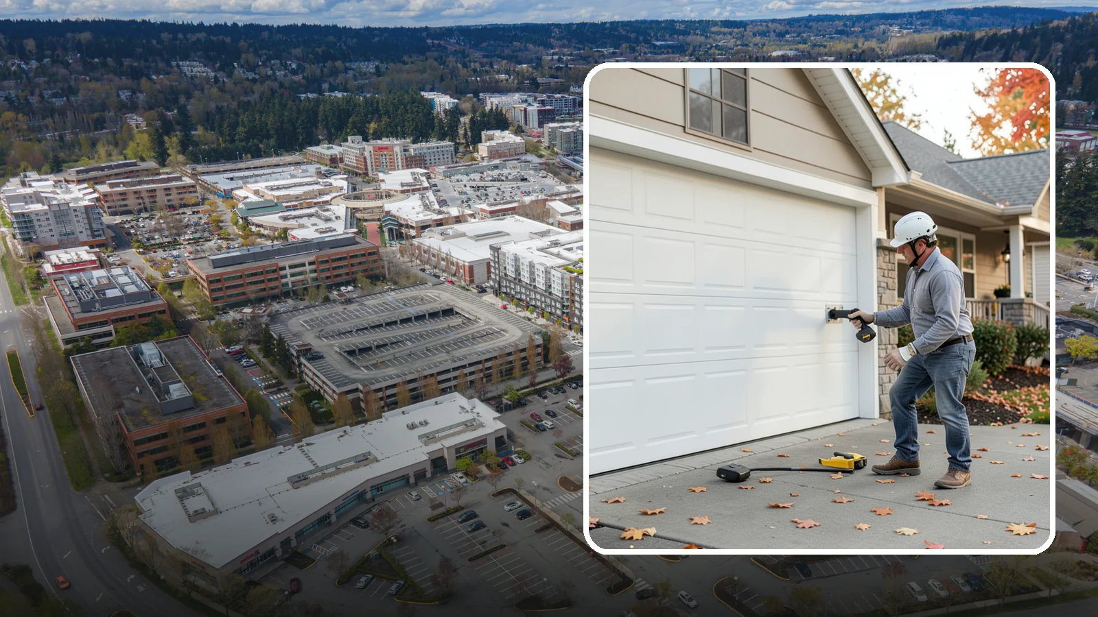 Garage Door Opener Installation in Redmond, King County, WA - Installing a reliable, quiet garage door opener with modern safety sensors and smart-home connectivity.