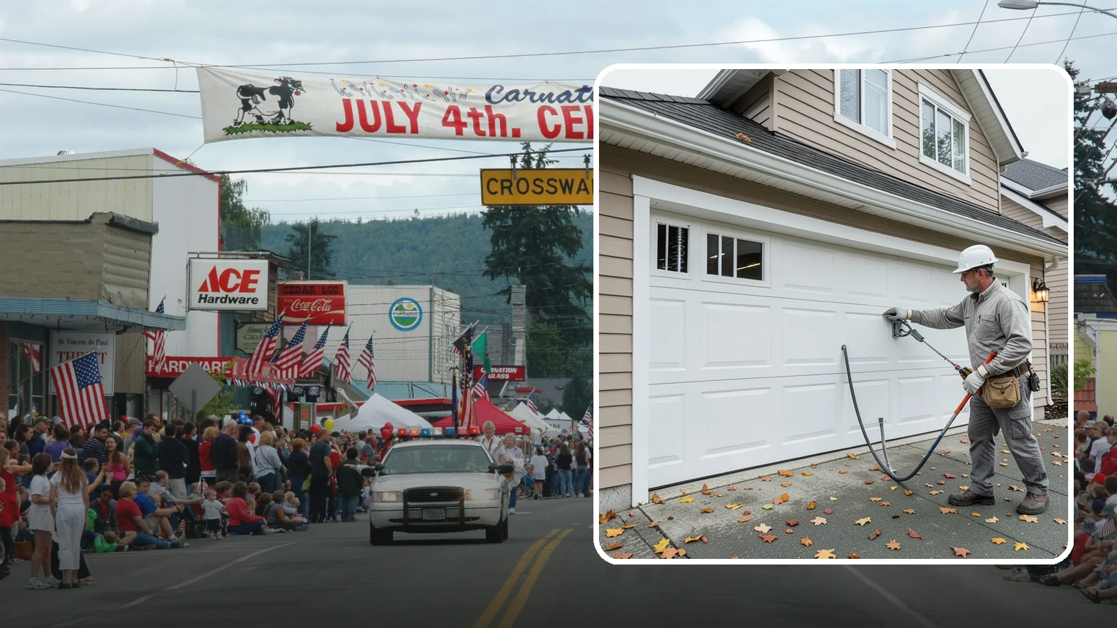 Garage Door Repair in Carnation, King County, WA - Diagnosing and fixing broken springs, cables, rollers, tracks, and openers to restore safe garage door operation.