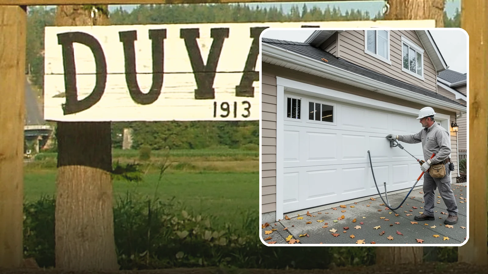 Garage Door Repair in Duvall, King County, WA - Diagnosing and fixing broken springs, cables, rollers, tracks, and openers to restore safe garage door operation.
