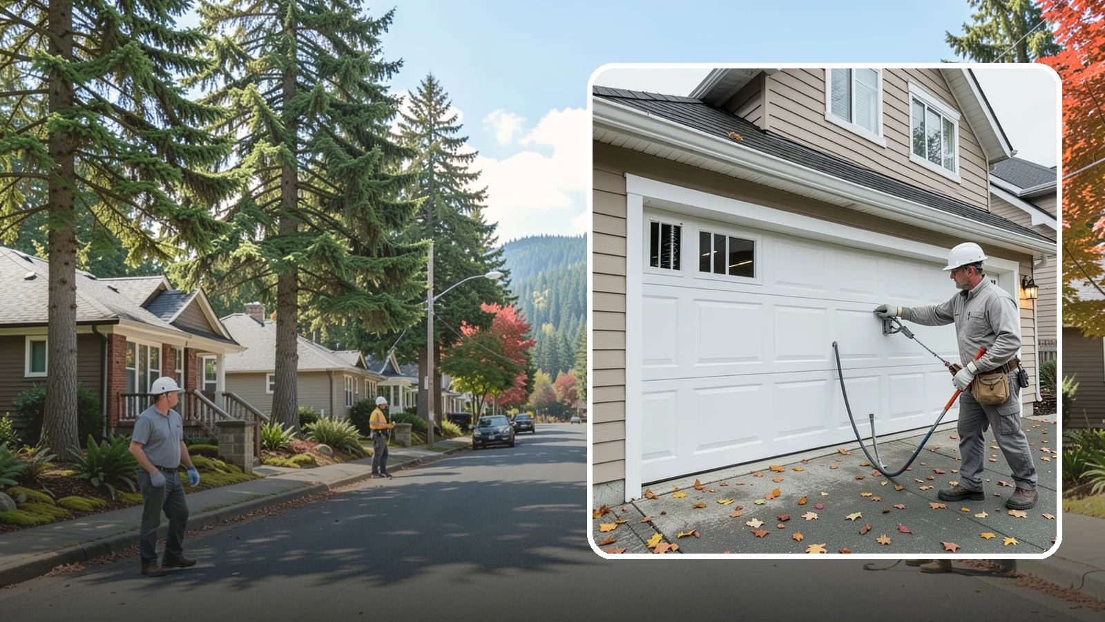 Garage Door Repair in Hunts Point, King County, WA - Diagnosing and fixing broken springs, cables, rollers, tracks, and openers to restore safe garage door operation.