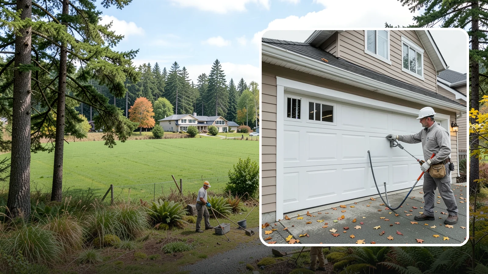 Garage Door Repair in Lyman, Skagit County, WA - Diagnosing and fixing broken springs, cables, rollers, tracks, and openers to restore safe garage door operation.