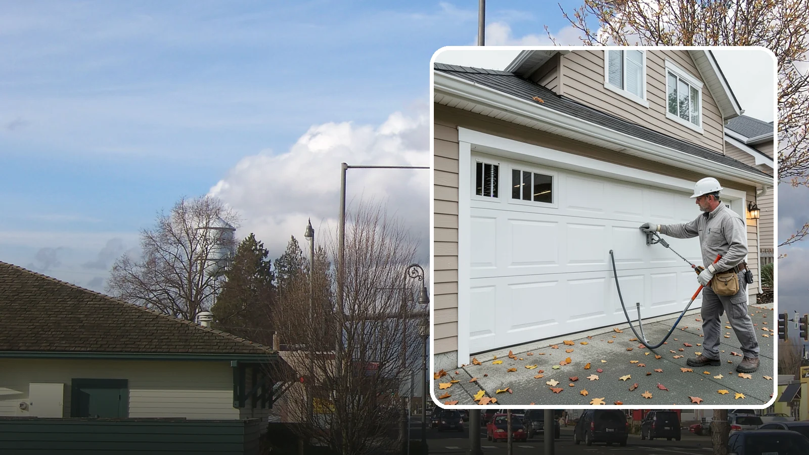 Garage Door Repair in Marysville, Snohomish County, WA - Diagnosing and fixing broken springs, cables, rollers, tracks, and openers to restore safe garage door operation.