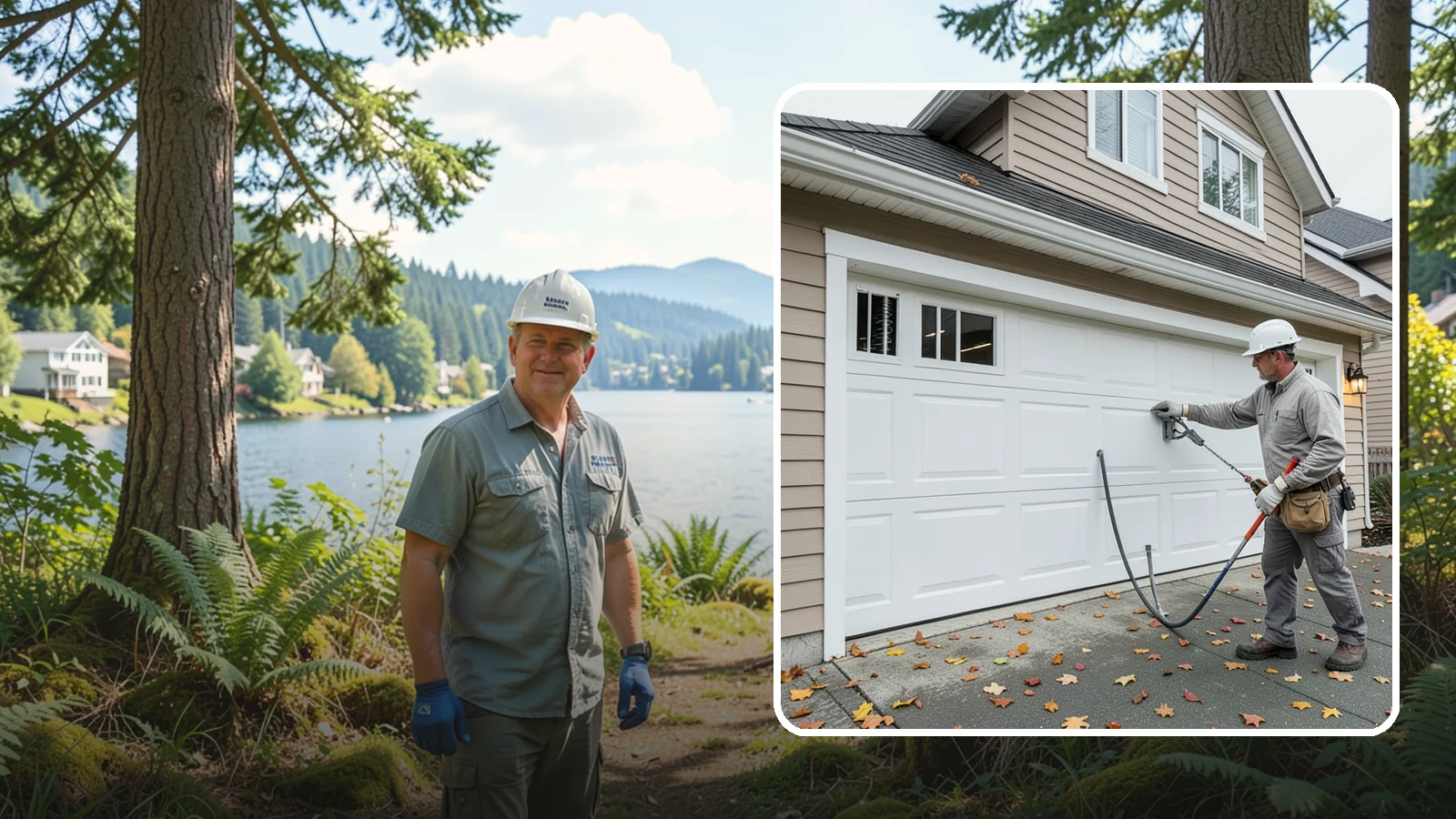 Garage Door Repair in Milton, King County, WA - Diagnosing and fixing broken springs, cables, rollers, tracks, and openers to restore safe garage door operation.