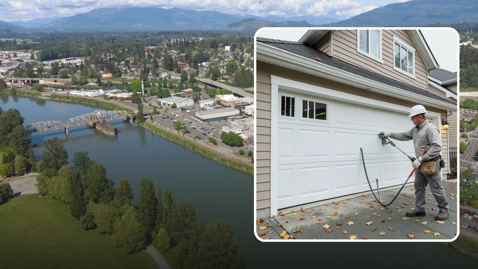 Garage Door Repair in Mount Vernon, Skagit County, WA - Diagnosing and fixing broken springs, cables, rollers, tracks, and openers to restore safe garage door operation.