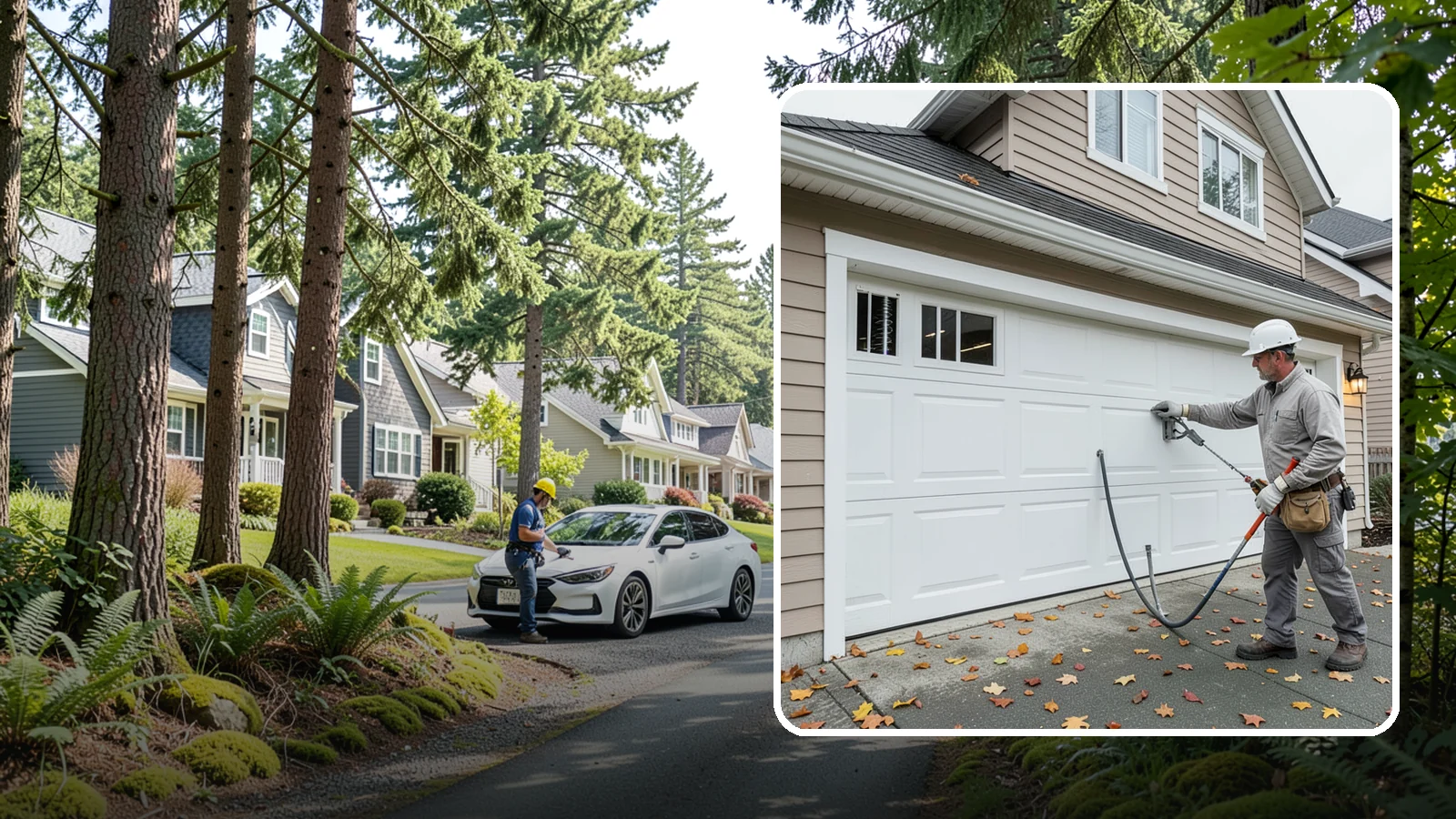 Garage Door Repair in Normandy Park, King County, WA - Diagnosing and fixing broken springs, cables, rollers, tracks, and openers to restore safe garage door operation.