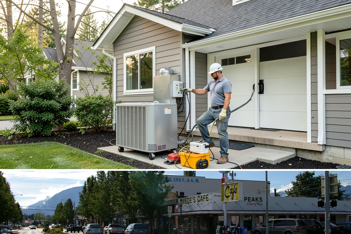 Garage Door Repair in North Bend, King County, WA - Repairs are available year-round, and cold snaps often expose worn springs, so prompt service prevents being stranded.