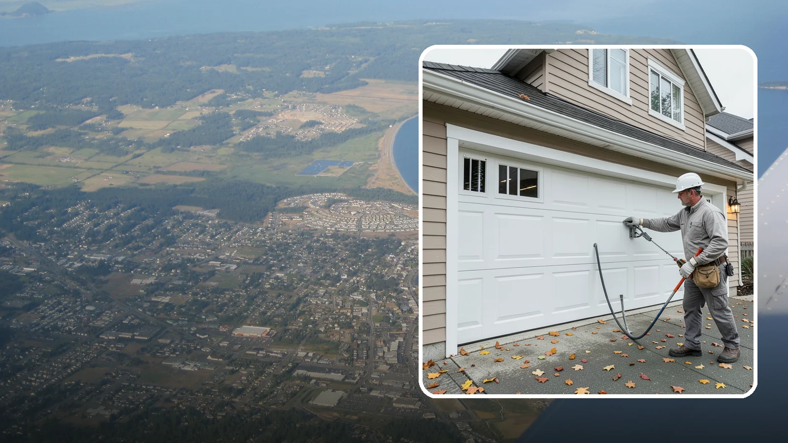Garage Door Repair in Oak Harbor, Island County, WA - Diagnosing and fixing broken springs, cables, rollers, tracks, and openers to restore safe garage door operation.