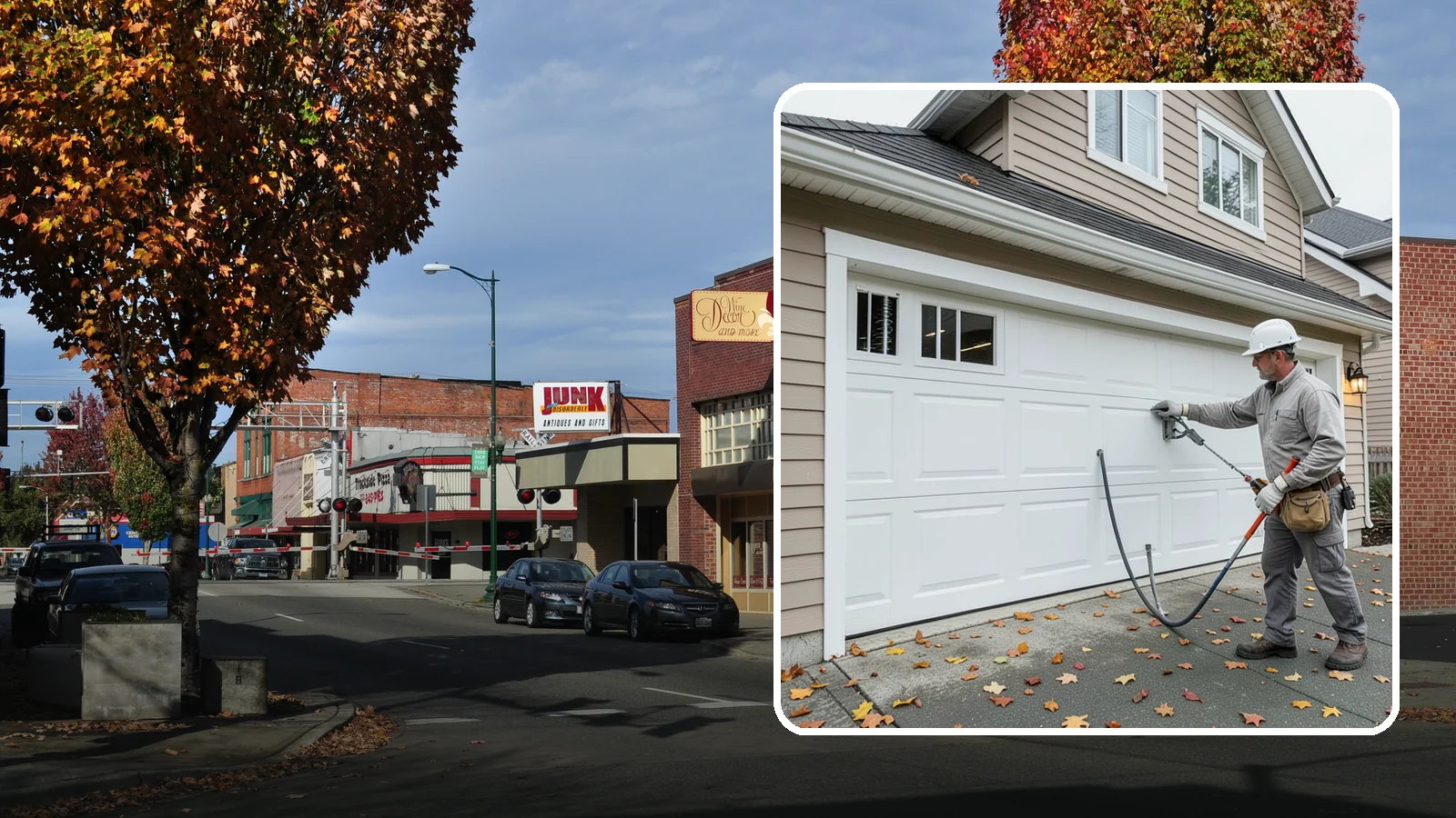 Garage Door Repair in Puyallup, Pierce County, WA - Diagnosing and fixing broken springs, cables, rollers, tracks, and openers to restore safe garage door operation.