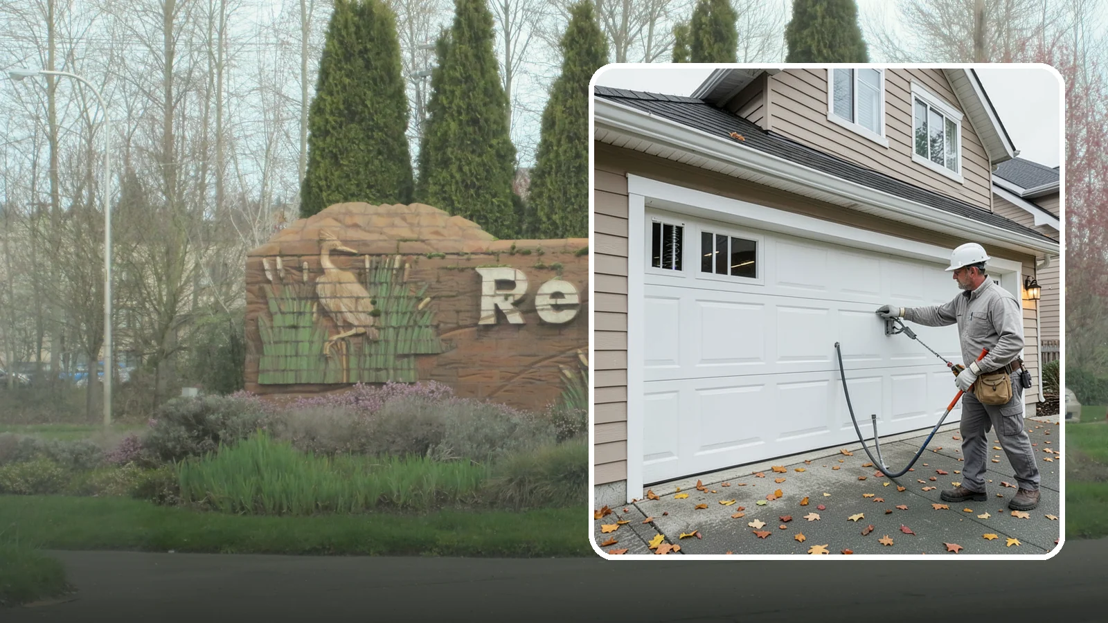 Garage Door Repair in Renton, King County, WA - Diagnosing and fixing broken springs, cables, rollers, tracks, and openers to restore safe garage door operation.