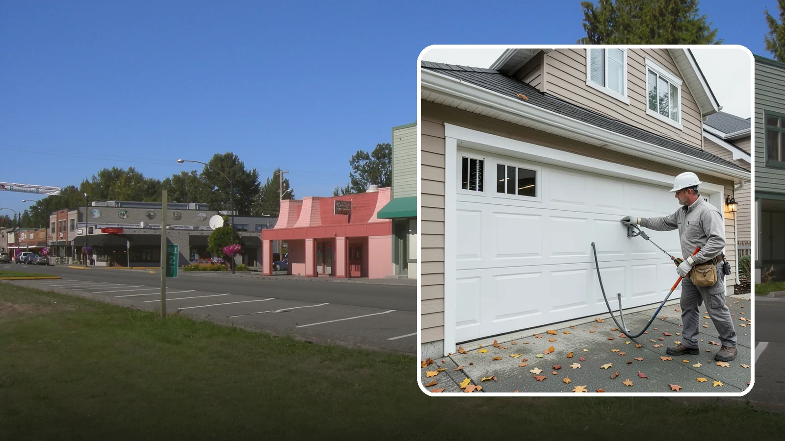Garage Door Repair in Snoqualmie, King County, WA - Diagnosing and fixing broken springs, cables, rollers, tracks, and openers to restore safe garage door operation.