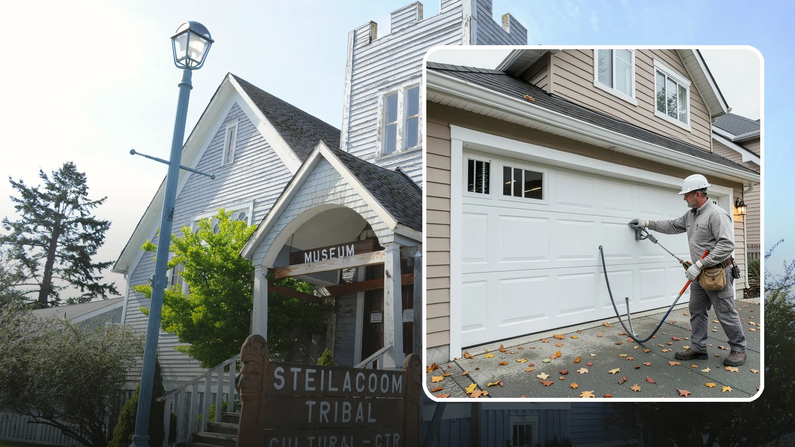 Garage Door Repair in Steilacoom, Pierce County, WA - Diagnosing and fixing broken springs, cables, rollers, tracks, and openers to restore safe garage door operation.