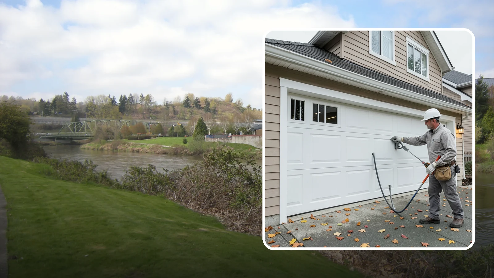 Garage Door Repair in Tukwila, King County, WA - Diagnosing and fixing broken springs, cables, rollers, tracks, and openers to restore safe garage door operation.