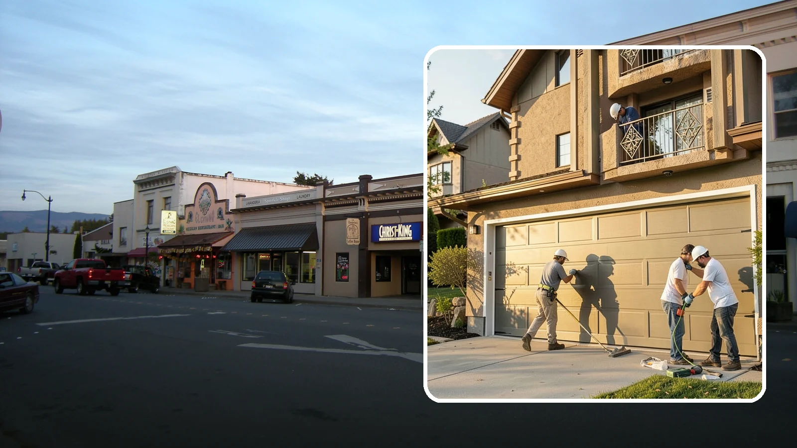 Garage Door Replacement in Burlington, Skagit County, WA - Removing an old or damaged garage door and replacing it with a modern, efficient, better-sealed unit.