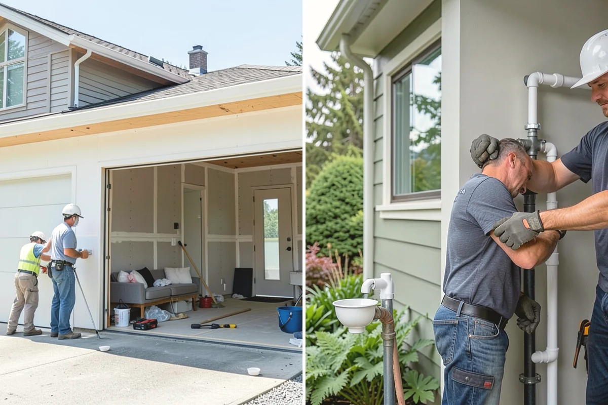 Garage Door Replacement in Burlington, Skagit County, WA - Remove the existing door, tracks, and hardware