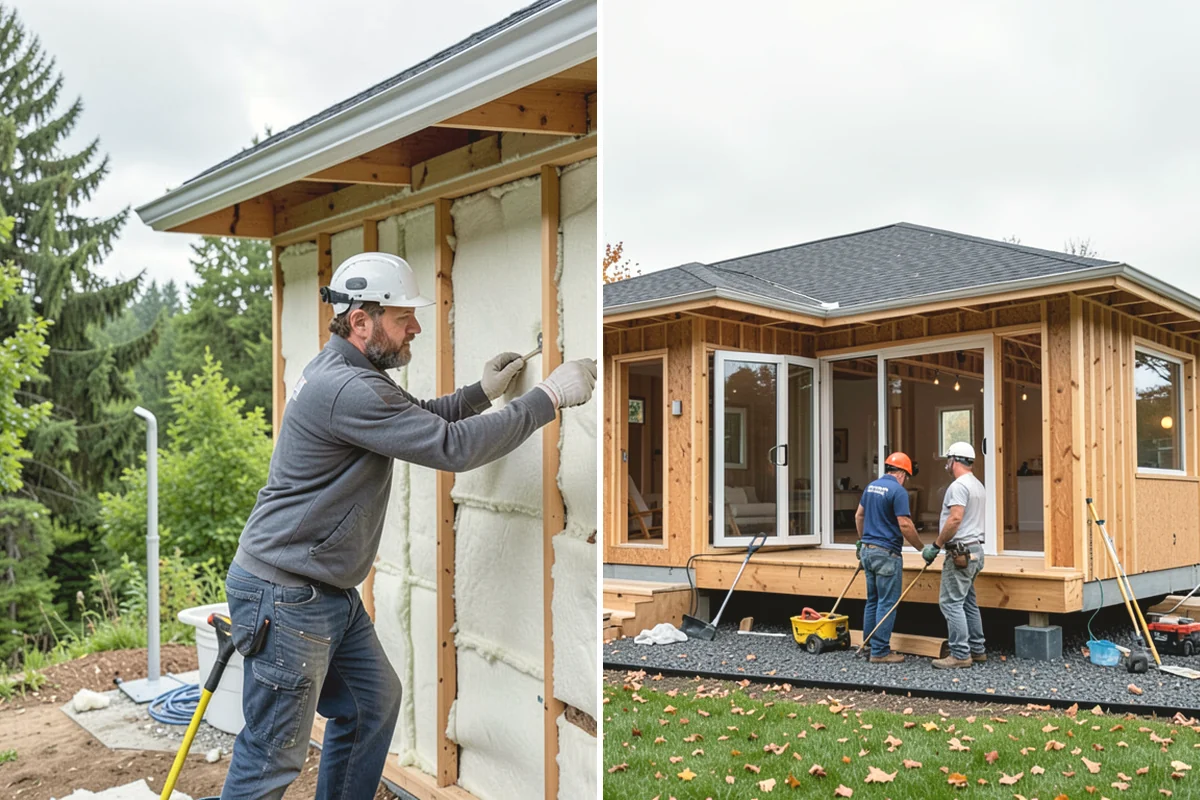 Garage Door Replacement in Covington, King County, WA - Remove the existing door, tracks, and hardware