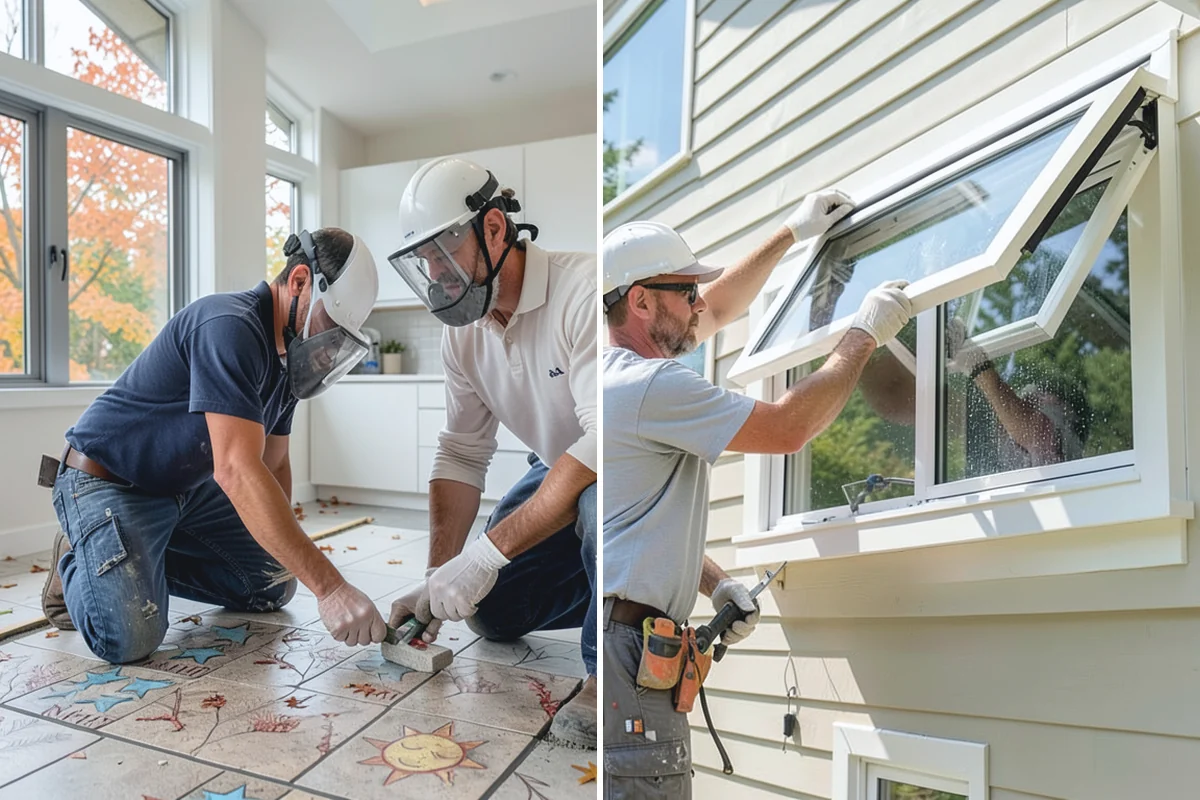 Garage Door Replacement in Des Moines, King County, WA - Remove the existing door, tracks, and hardware