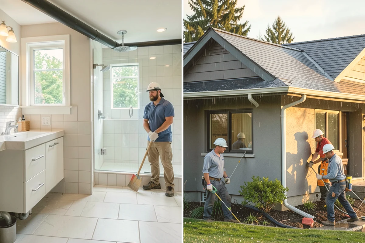 Garage Door Replacement in Eatonville, Pierce County, WA - Remove the existing door, tracks, and hardware
