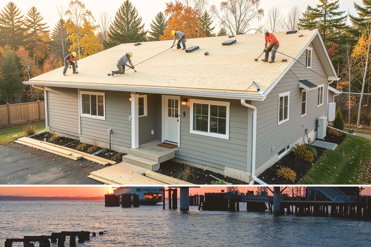 Garage Door Replacement in Edmonds, Snohomish County, WA - Replacement can happen in any season, but doing it before winter improves warmth and keeps weather out.