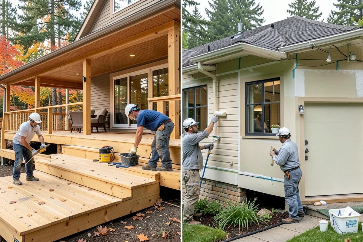 Garage Door Replacement in Federal Way, King County, WA - Remove the existing door, tracks, and hardware