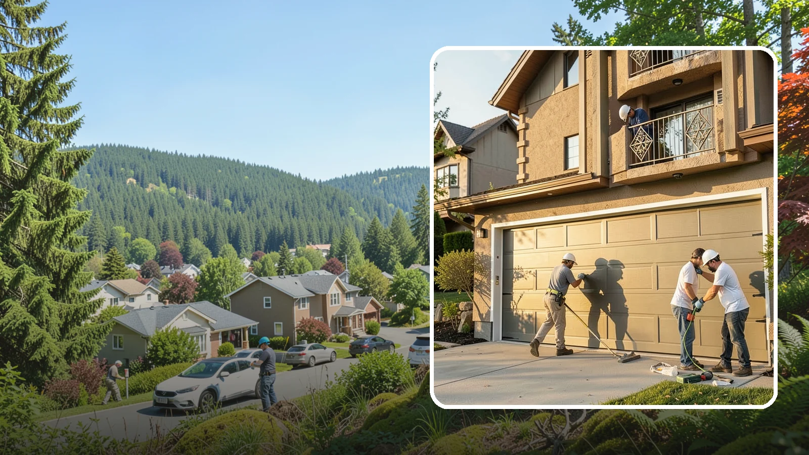 Garage Door Replacement in Index, Snohomish County, WA - Removing an old or damaged garage door and replacing it with a modern, efficient, better-sealed unit.
