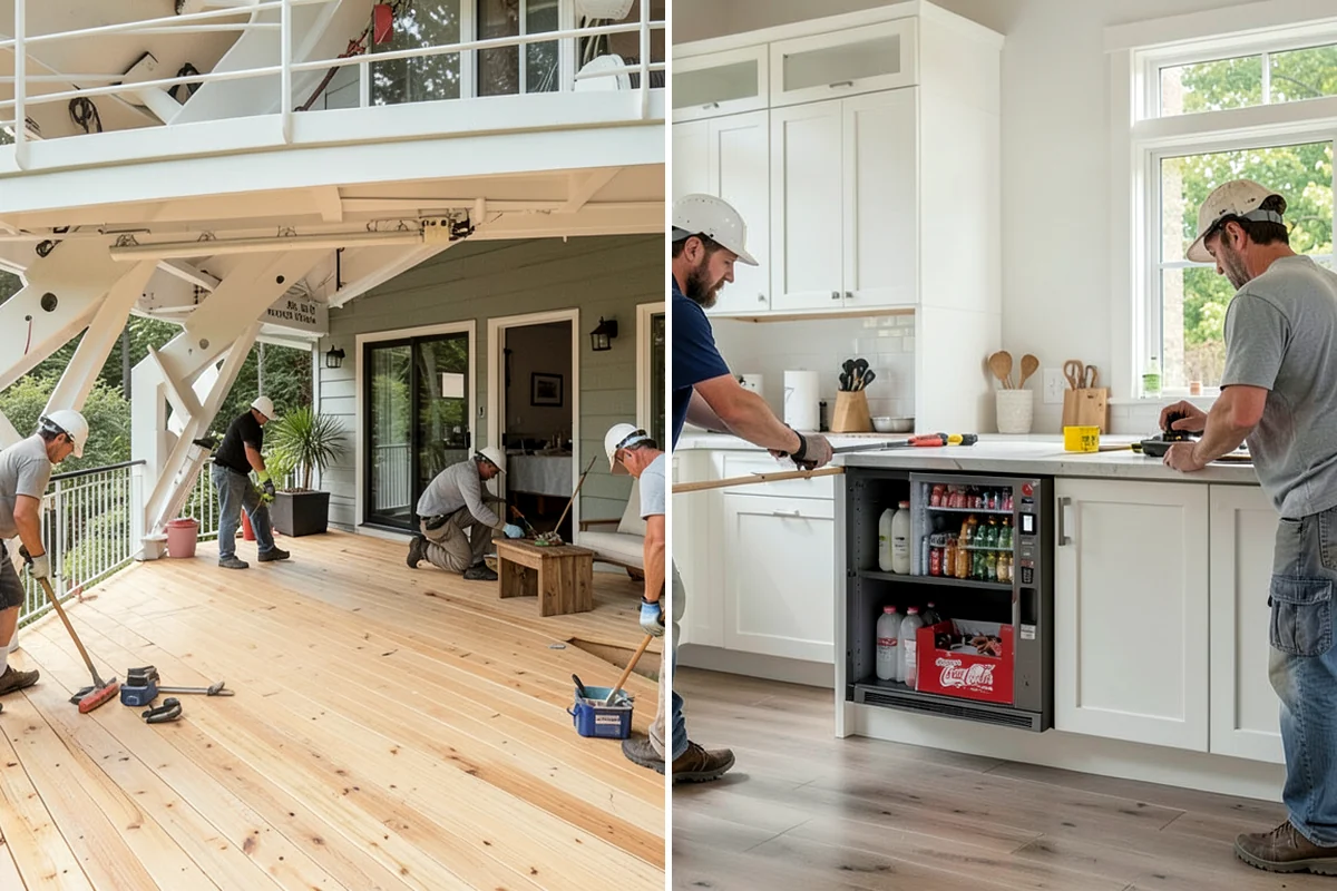 Garage Door Replacement in Lake Forest Park, King County, WA - Remove the existing door, tracks, and hardware