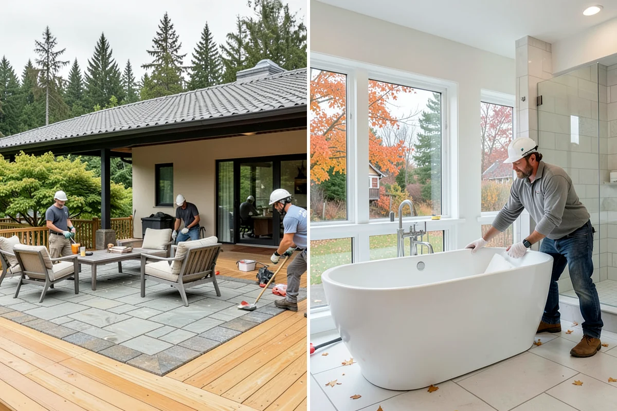 Garage Door Replacement in Lyman, Skagit County, WA - Remove the existing door, tracks, and hardware