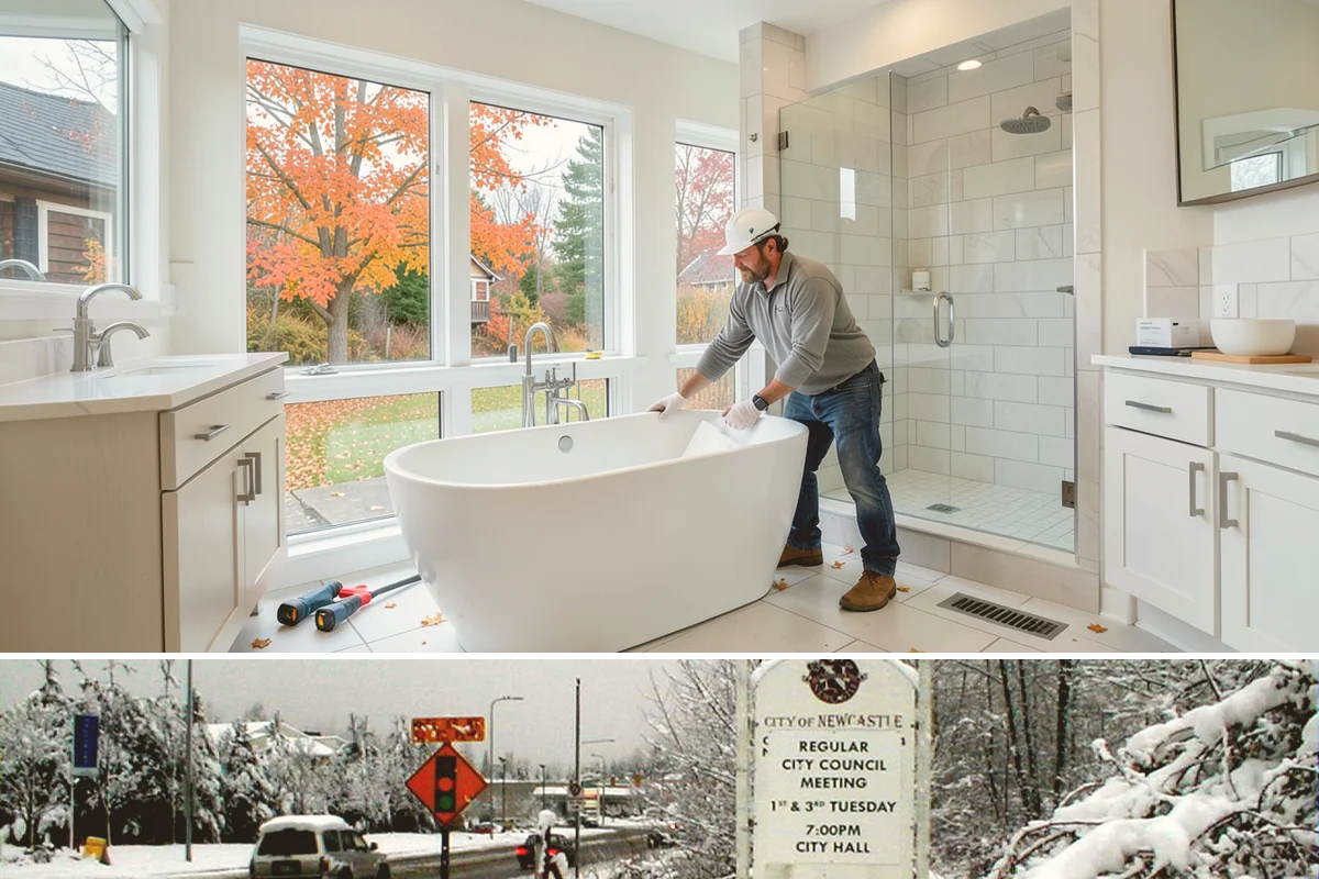 Garage Door Replacement in Newcastle, King County, WA - Replacement can happen in any season, but doing it before winter improves warmth and keeps weather out.