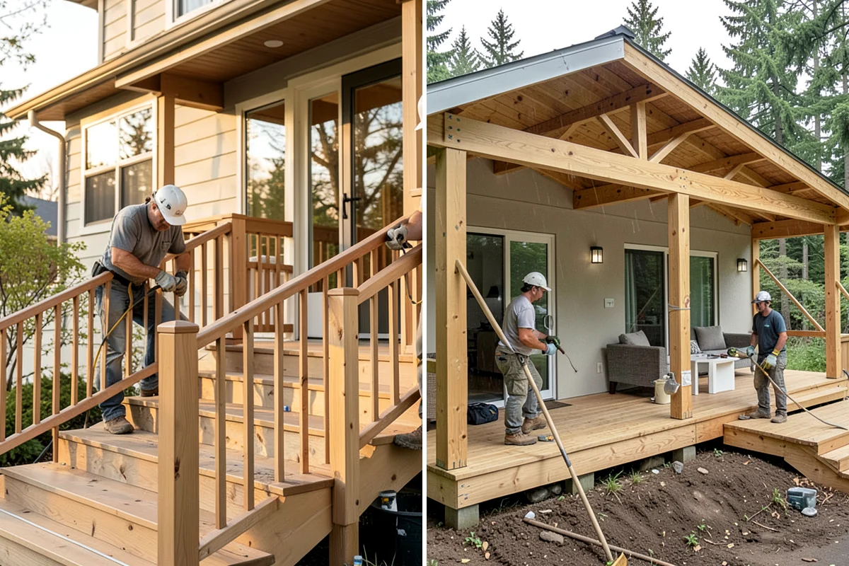 Garage Door Replacement in Pacific, King County, WA - Remove the existing door, tracks, and hardware