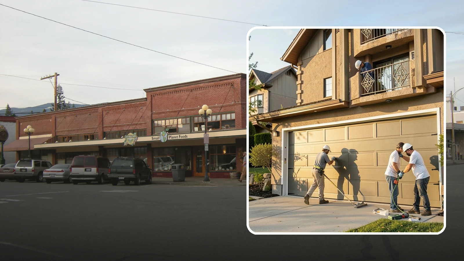Garage Door Replacement in Sedro-Woolley, Skagit County, WA - Removing an old or damaged garage door and replacing it with a modern, efficient, better-sealed unit.