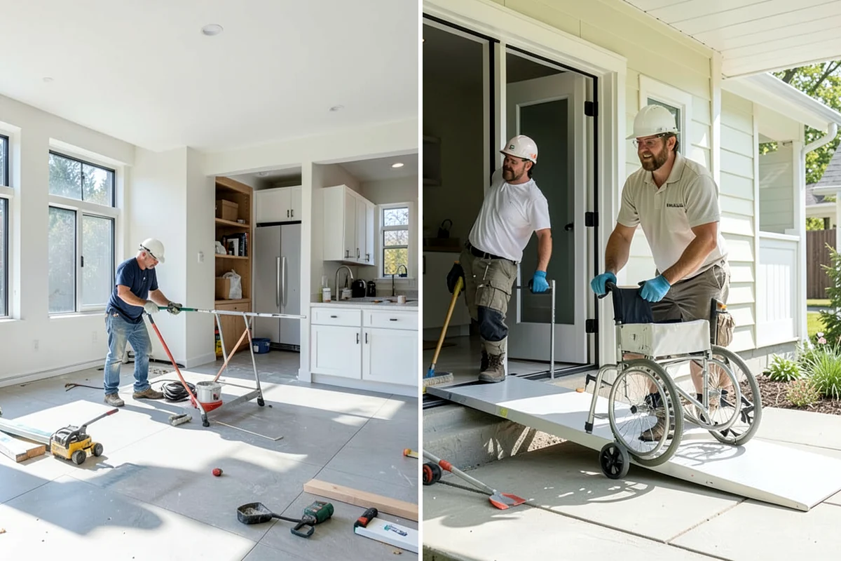 Garage Door Replacement in Shoreline, King County, WA - Remove the existing door, tracks, and hardware