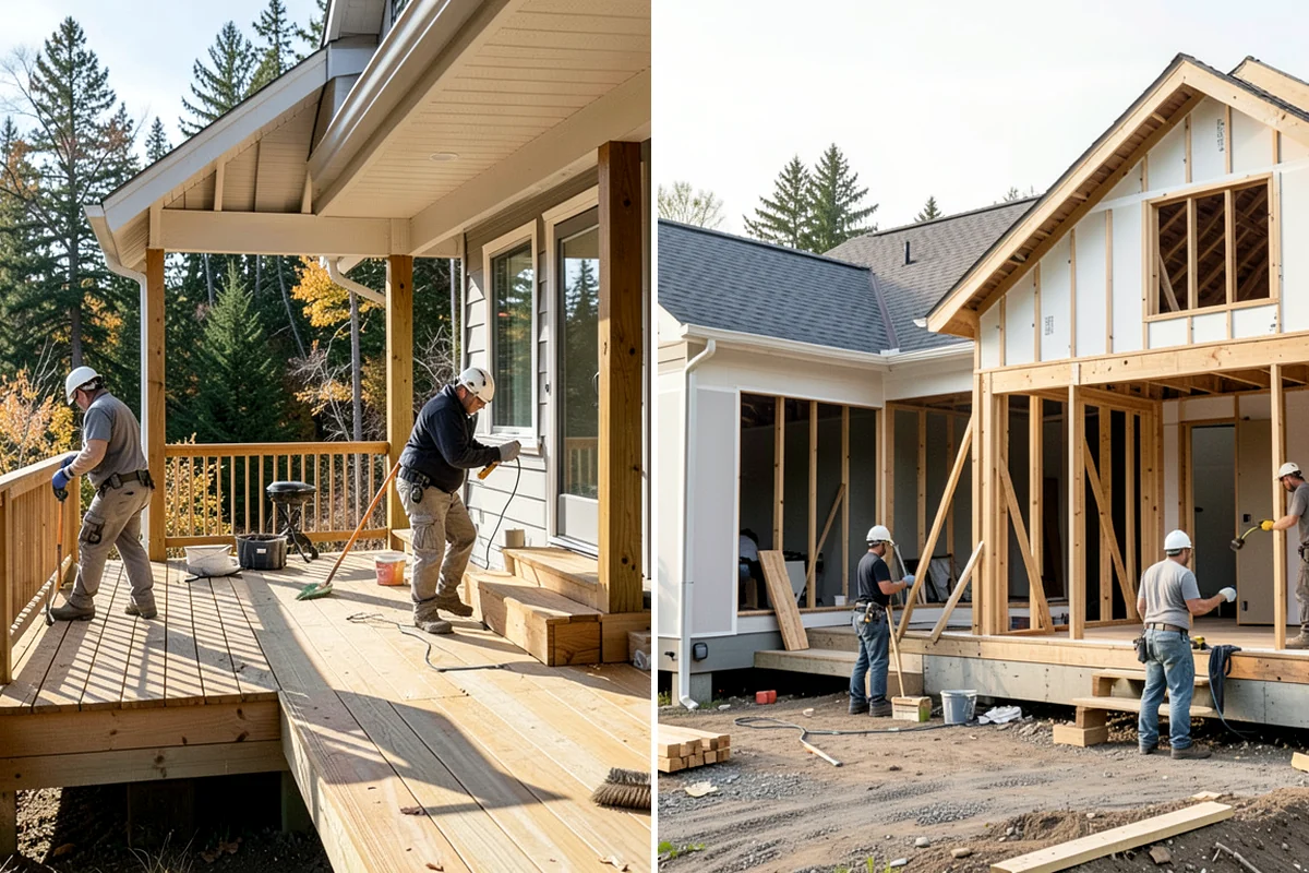 Garage Door Replacement in Snoqualmie, King County, WA - Remove the existing door, tracks, and hardware