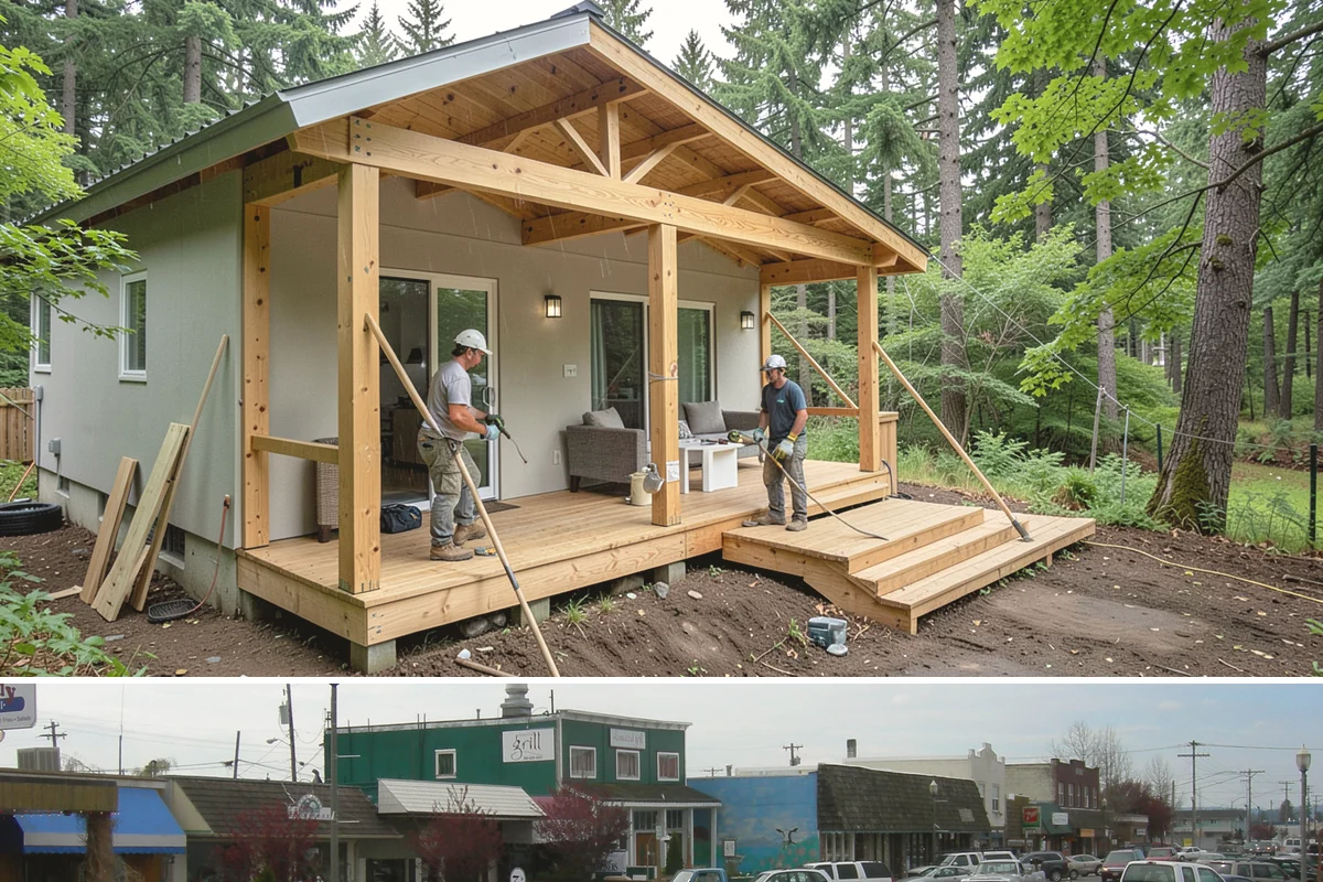 Garage Door Replacement in Stanwood, Snohomish County, WA - Replacement can happen in any season, but doing it before winter improves warmth and keeps weather out.