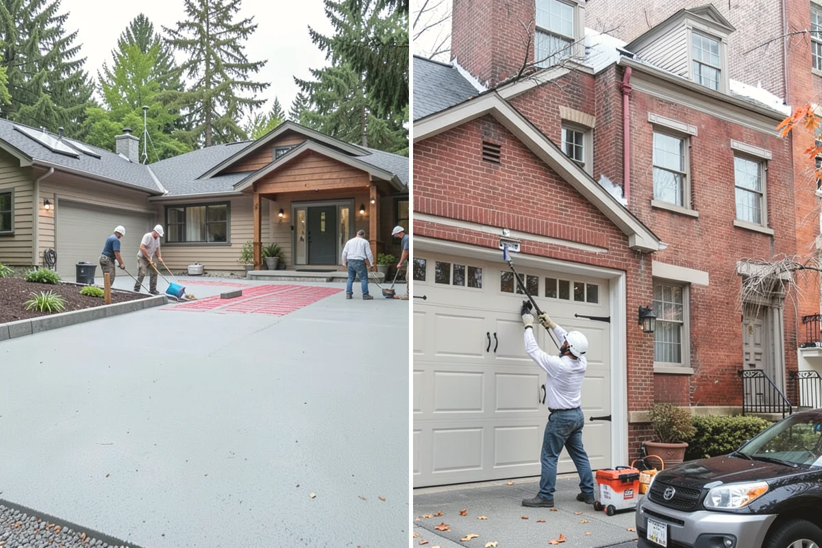 Garage Door Replacement in University Place, Pierce County, WA - Remove the existing door, tracks, and hardware