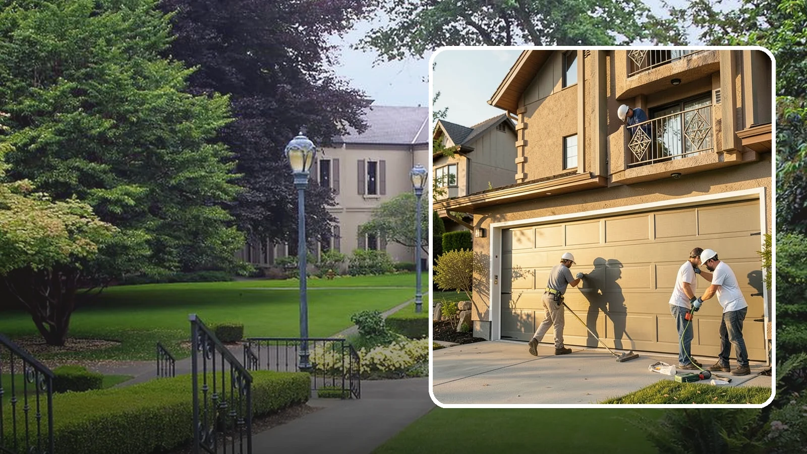 Garage Door Replacement in Woodinville, King County, WA - Removing an old or damaged garage door and replacing it with a modern, efficient, better-sealed unit.