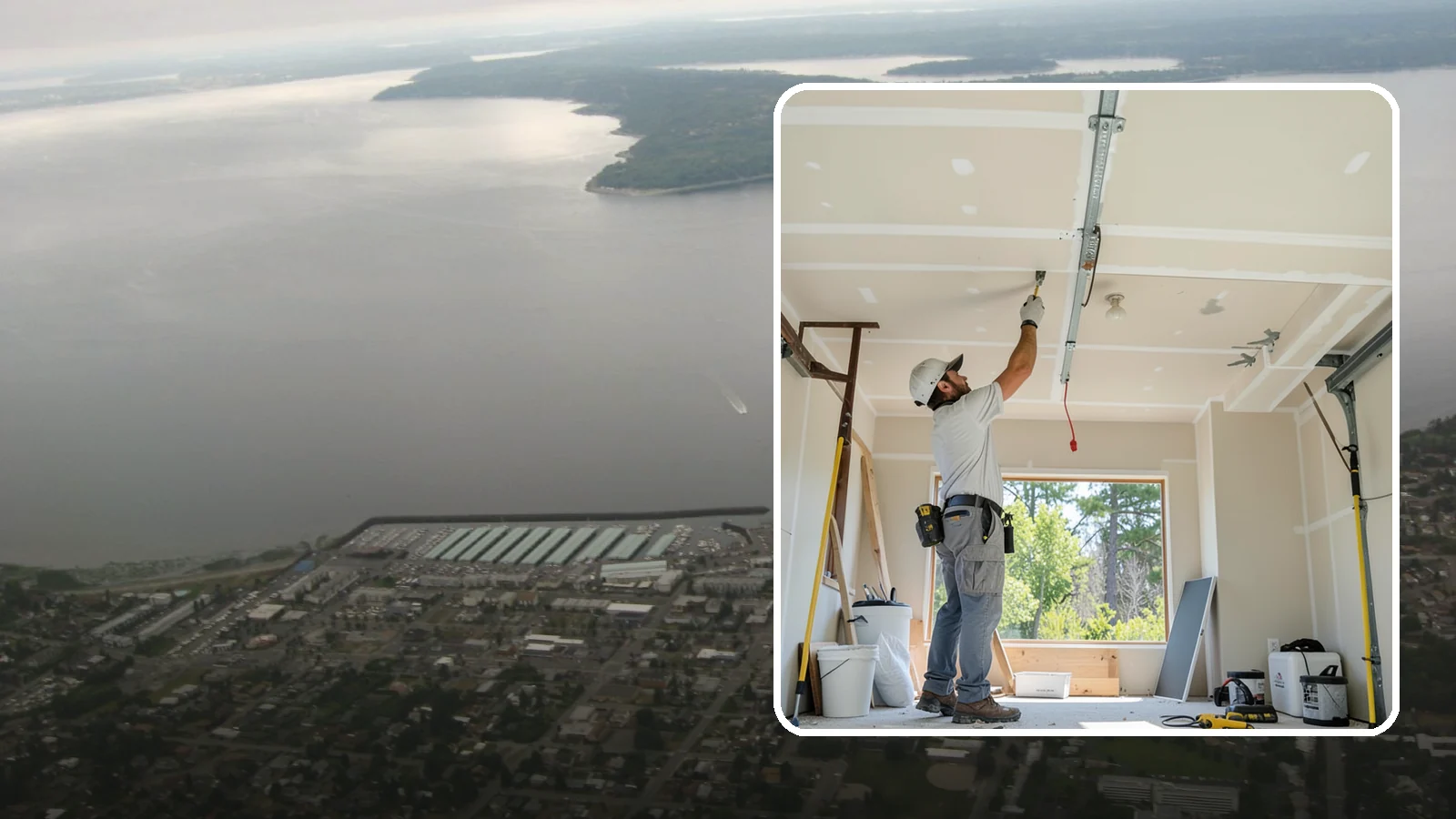 Garage Drywall in Des Moines, King County, WA - Hanging, taping, and finishing drywall to give garage walls and ceilings a clean, fire-rated surface.