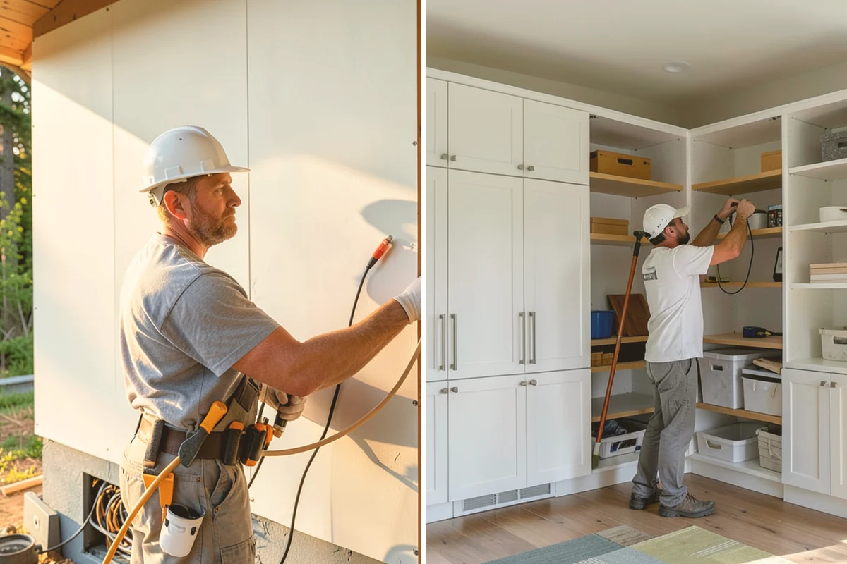 Garage Drywall in Kent, King County, WA - Measure and cut board to fit framing