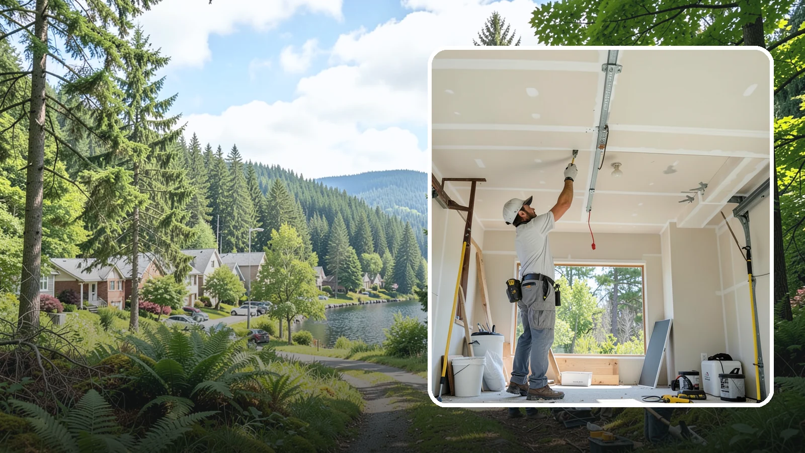 Garage Drywall in Lake Forest Park, King County, WA - Hanging, taping, and finishing drywall to give garage walls and ceilings a clean, fire-rated surface.