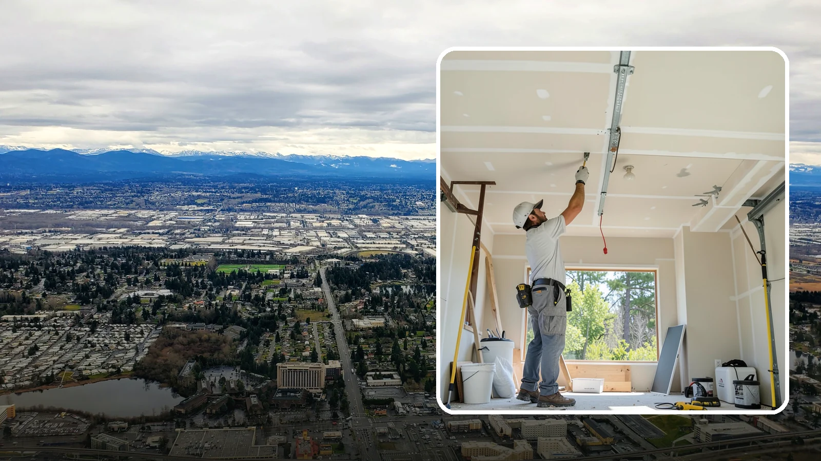 Garage Drywall in SeaTac, King County, WA - Hanging, taping, and finishing drywall to give garage walls and ceilings a clean, fire-rated surface.