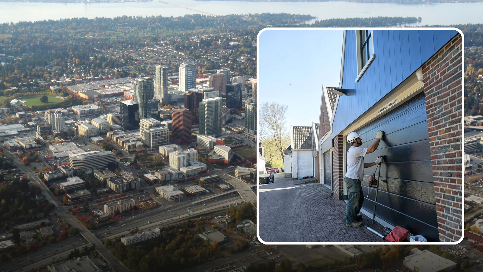 Garage Entry Door Installation in Bellevue, King County, WA - A code-compliant garage entry door that separates your garage from living space safely and securely.