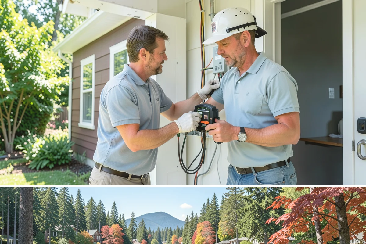 Garage Entry Door Installation in Covington, King County, WA - This interior-to-garage door can be installed any time of year.