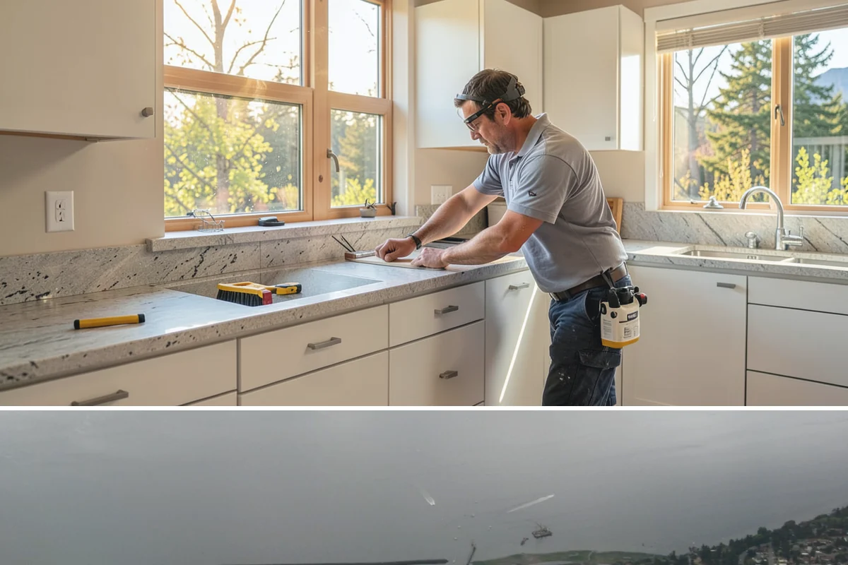 Garage Entry Door Installation in Des Moines, King County, WA - This interior-to-garage door can be installed any time of year.