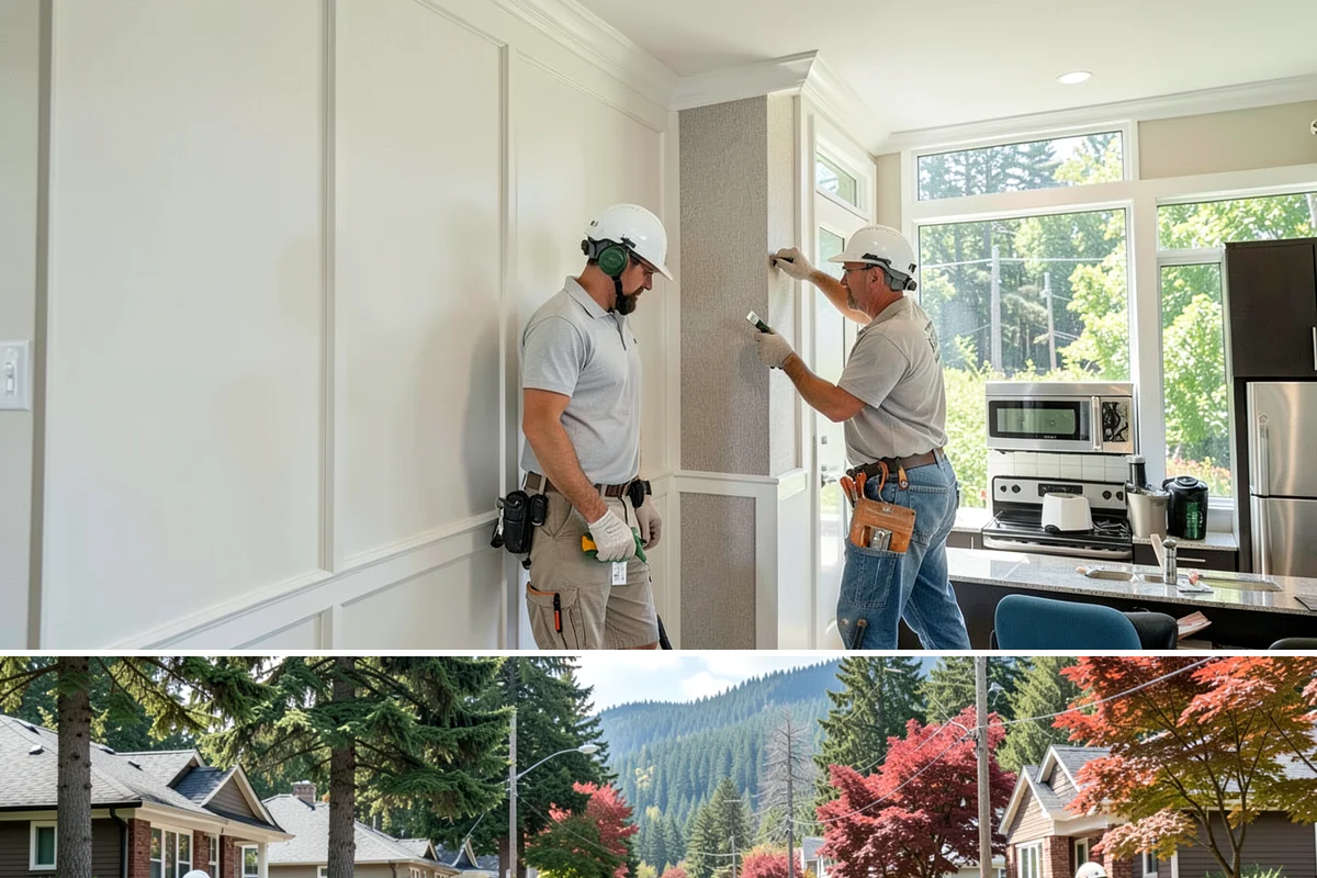 Garage Entry Door Installation in Hunts Point, King County, WA - This interior-to-garage door can be installed any time of year.