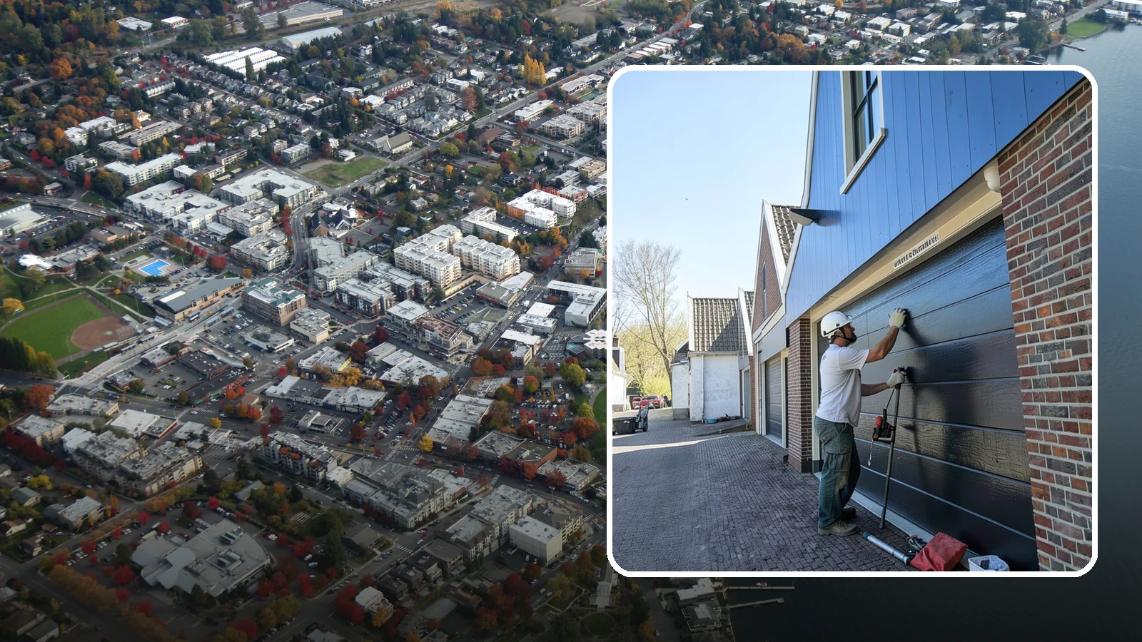 Garage Entry Door Installation in Kirkland, King County, WA - A code-compliant garage entry door that separates your garage from living space safely and securely.