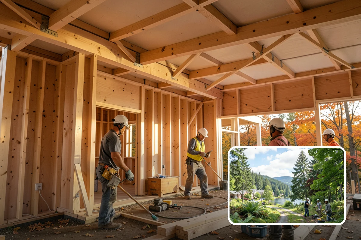 Garage Entry Door Installation in Lake Forest Park, King County, WA - Fire-rated, self-closing safety per code