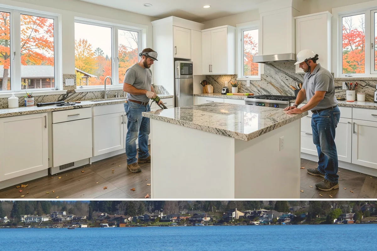 Garage Entry Door Installation in Lake Stevens, Snohomish County, WA - This interior-to-garage door can be installed any time of year.