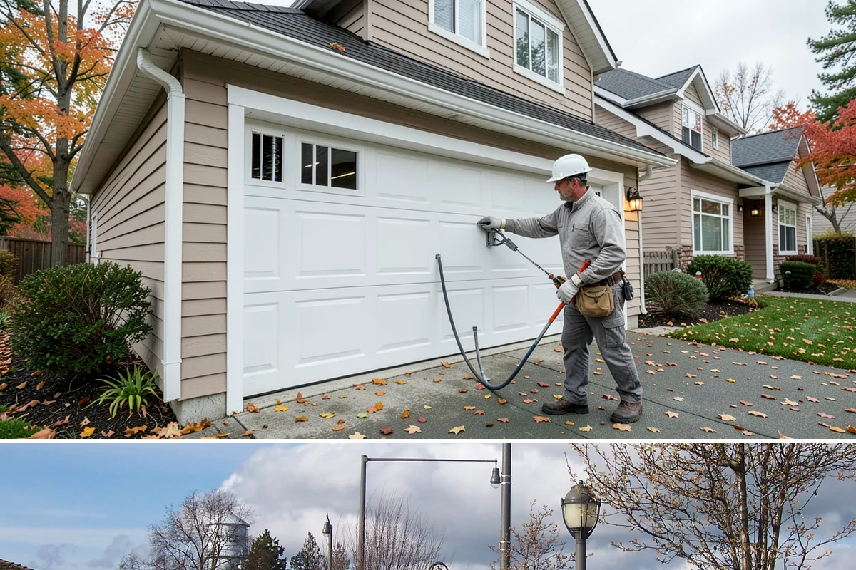Garage Entry Door Installation in Marysville, Snohomish County, WA - This interior-to-garage door can be installed any time of year.