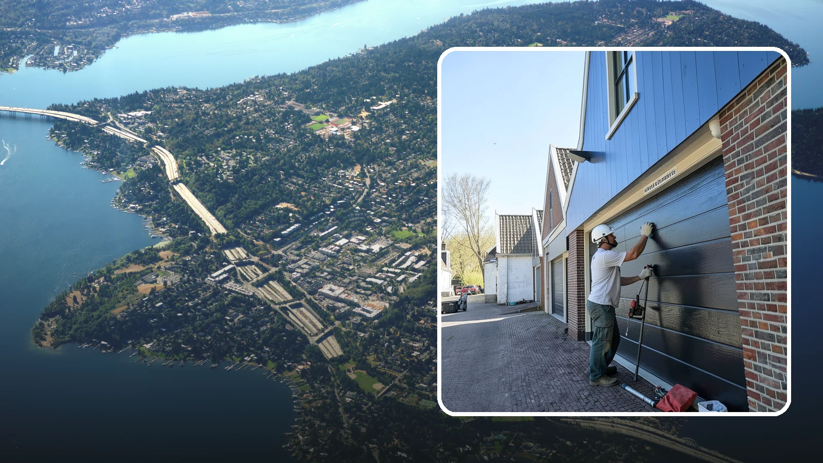 Garage Entry Door Installation in Mercer Island, King County, WA - A code-compliant garage entry door that separates your garage from living space safely and securely.
