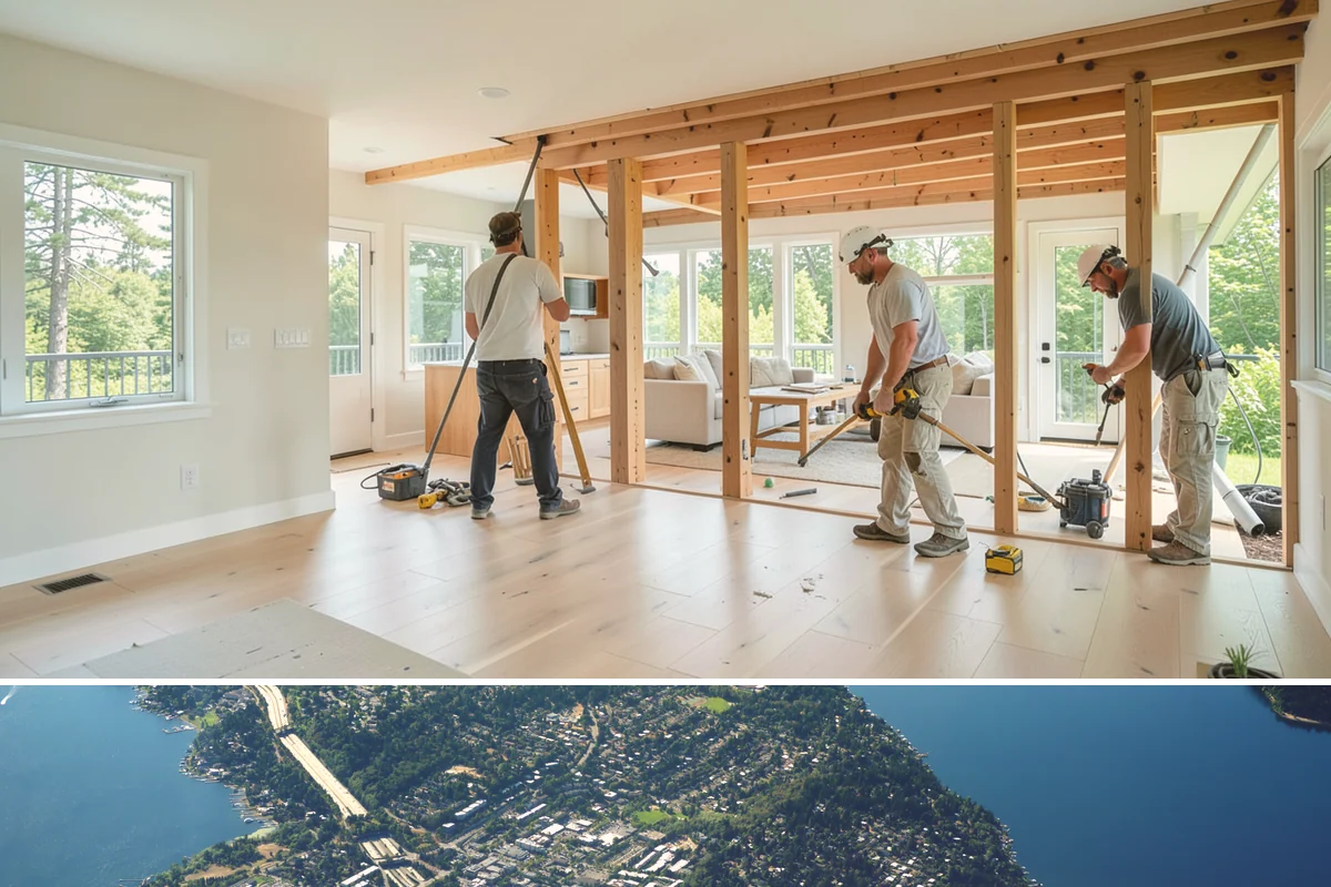 Garage Entry Door Installation in Mercer Island, King County, WA - This interior-to-garage door can be installed any time of year.