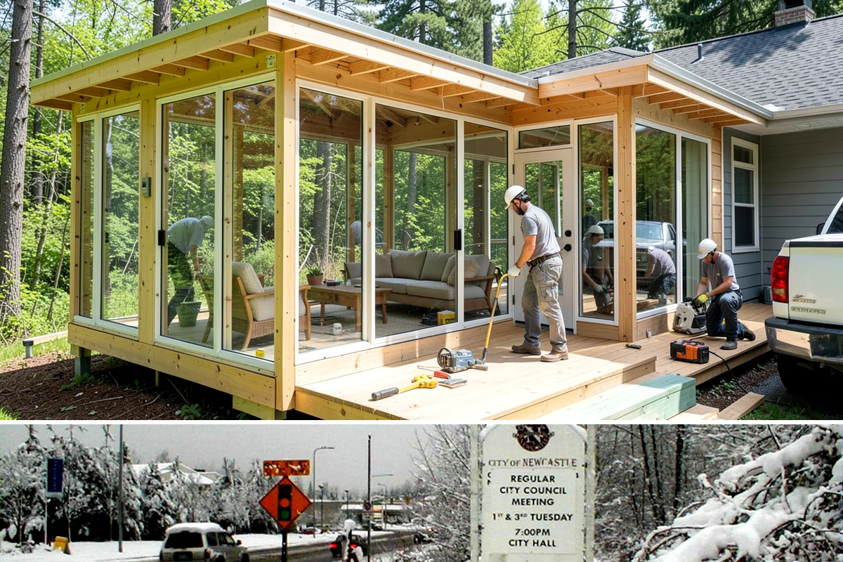 Garage Entry Door Installation in Newcastle, King County, WA - This interior-to-garage door can be installed any time of year.